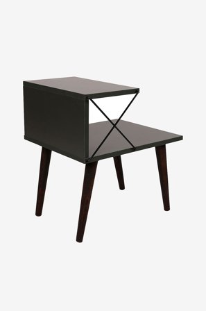 Hanah Home - Yöpöytä Cross - Harmaa - Yöpöydät - - Homeroom