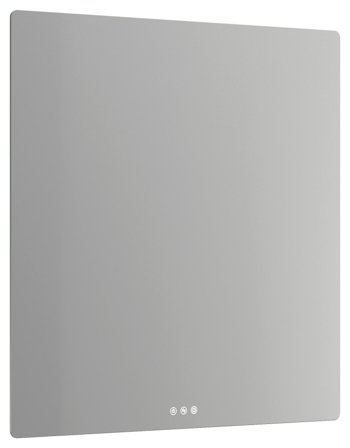 Dansani 94180 Spegel med ljusstyrning, 80x80 cm, Badrum