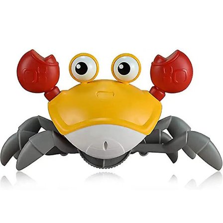 Børn Crawling Crab Musikalsk Legetøj, Induktion Gå Krabbe Toddler Legetøj Med Musik Og Led Lys