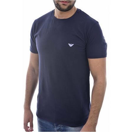 Emporio Armani Short Sleeve Shirts , Blauw , Heren , Maat: S