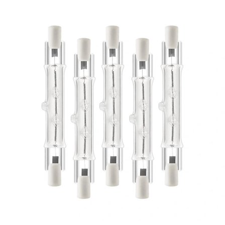 5-pak R7s 118mm 300W 230V, R7s halogen lineær lampe