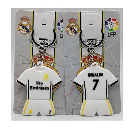 Real Madrid C Ronaldo nøkkelring, fotballklubb sportsklær fotballdrakt nøkkelring