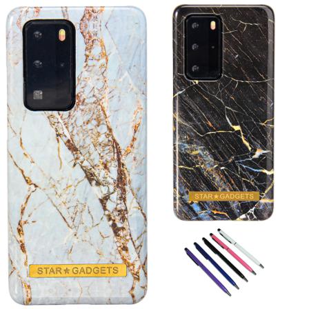 Huawei P40 Pro - Skal / Skydd / Marmor Vit