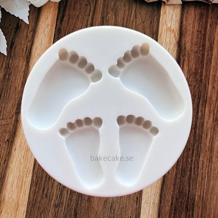 Babyfot Silikonform för Tårtdekorationer – Perfekt för Baby Shower
