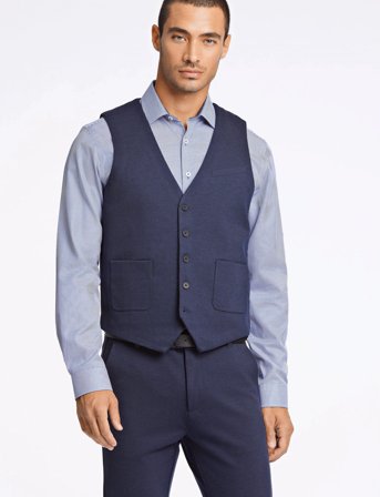 Lindbergh Superflex Knitted Waistcoat - Blue - L