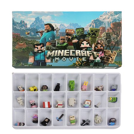 Minecraft Adventskalender, den perfekta julklappen för Minecraft-fans, med samlarföremål i överraskningslådor som Ender Dragon, Steve, Creeper och 