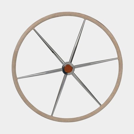 Stålratt med läder Ø130 cm