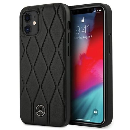 Mercedes Wave Line-etui for iPhone 12 mini - svart