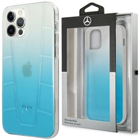 Mercedes MEHCP12MCLGBL iPhone 12/12 Pro 6.1 blå/blå hardt deksel Transparent Line