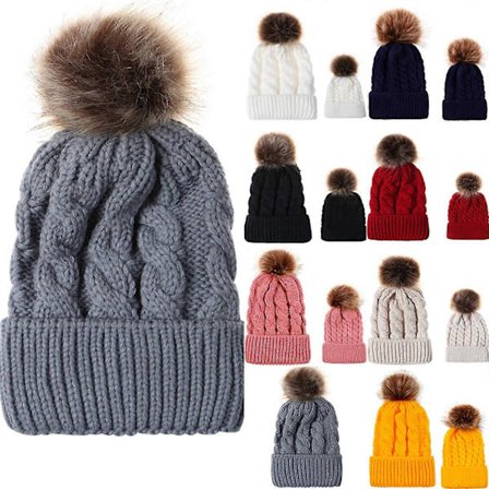 Matchende lue for foreldre og barn, vinterlue for ski