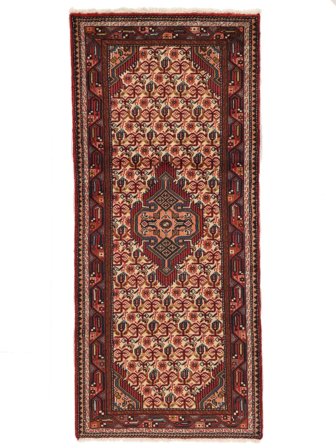 Asadabad Rug Oriental Runner Black/Dark Red (Wool, Persia)