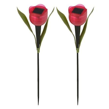 2 Stk Tulipaner Solar RED