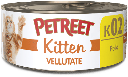 Petreet Vellutate Pollo Cibo Umido Gattino Barattolo 60g