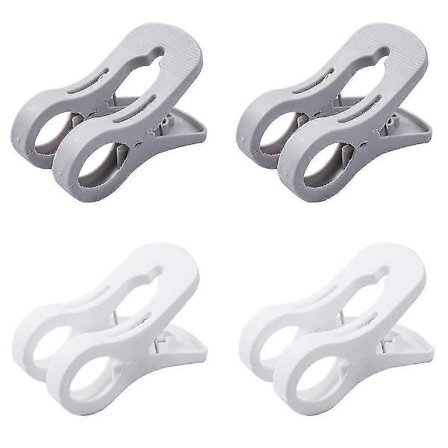 4 st Plast Torkklämmor Multifunktionella Täcke Klämmor Halkfria Klädnypor Strandhandduksklämmor Kryssningsstols Hållare Plast Klädnypor Hängande 