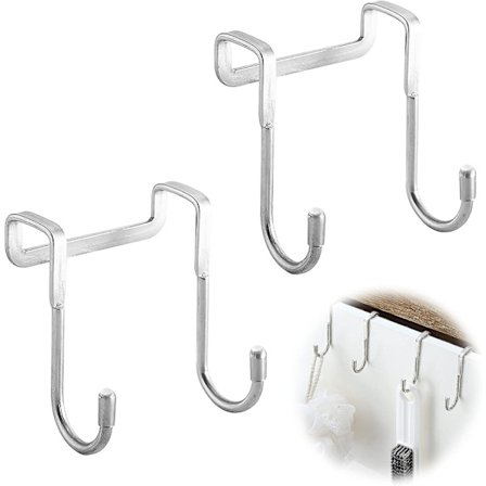 2 st duschdörrkrok, dörrkrokar, tehanddukskrok, badrumskrok, självhäftande väggkrok, kökshanddukskrok, självhäftande krok utan borr för kit