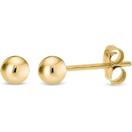 Kultakorvakorut | Kullalla täytetyt nappikorvakorut naisille. Pyöreät pallokorvakorut | Allergiavapaita korvakoruja, jotka ylittävät 