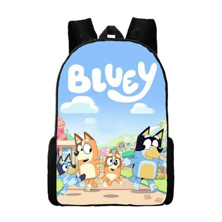 Bluey Ryggsekk Grunnskole- og Videregående Skoleveske Barn Student Skulderveske