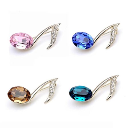 Inlaid crystal glass brooch button bridal wedding bouquet DIY XZ001