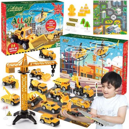 Adventskalender 2025, barnegave 2 3 4 5 6 år Biler Legetøj Børn 2-6 år adventskalendergave{FY}