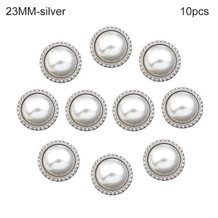 10st Pearl Clothing Knappar Skjorta Knappar SILVER 23MM10ST - high quality