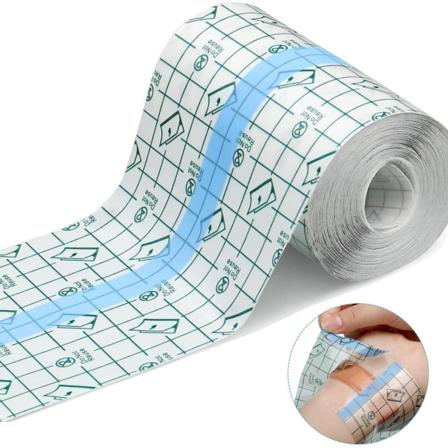 Vandtæt tatoveringsplaster (15 cm x 10 m), rulle med vandtætte antibakterielle filmforbindinger, gennemsigtig