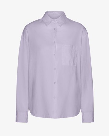 Organic Oversized Shirt - Soft Lavender XL