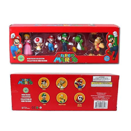 6st/ set Super Mario, Luigi, Yoshi, Mushroom Donkey Pvc Action Figur Leksaker