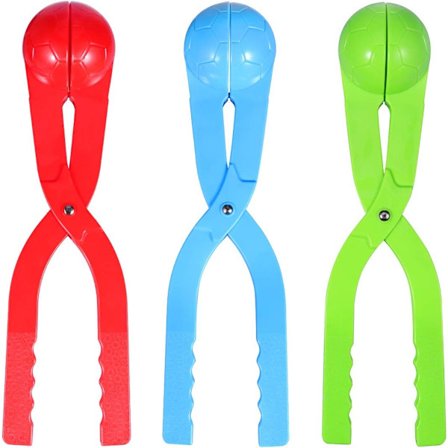 Snøballmaskin strandleker 3-delt sett snøballklips sommerstrandsspadeform barneverktøy (tilfeldig farge)