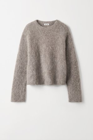 Soft Goat - Alpaca O-neck - Women cashmere sweater - M - Light Brown