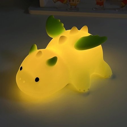 Nattlampe for barn – Søt silikon LED-lampe med RGB-fargeendring, bærbar sengelampe for baby og barnerom_TF_TF