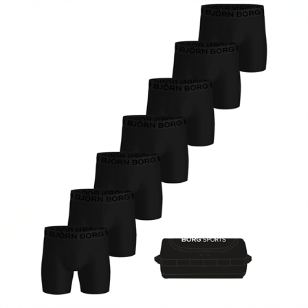 Björn Borg Cotton Stretch Boxer + Tvättpåse 7-pack Multipack 1