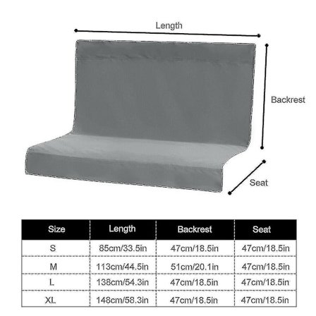 148*100cm Ersättningsdel för Cover Trädgård Svängbänk/hängmatta 2/3 sits