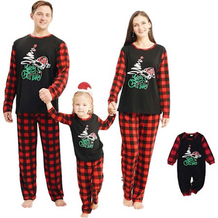 Grinchen Matchende Familie Familie Julepyjamas Voksne Barn