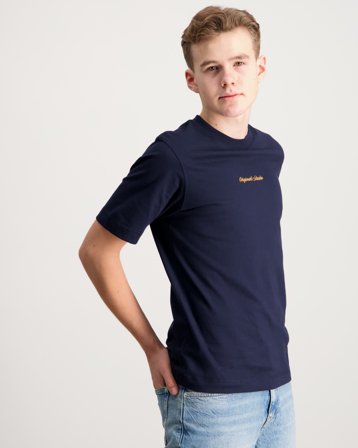 Jack & Jones JORNORREBRO EMB TEE Blå T-skjorter Gutt - Kids Brand Store