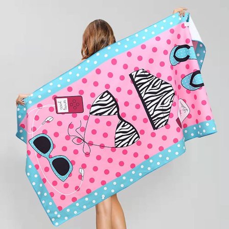 Mikrofiber Strandhåndklæde Strandhåndklæder Bærbar Ultra Let Absorberende