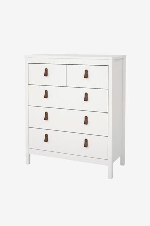 Tvilum - Madrid Kommode 3+2 skuffer - Hvid - Kommoder - Fra Homeroom