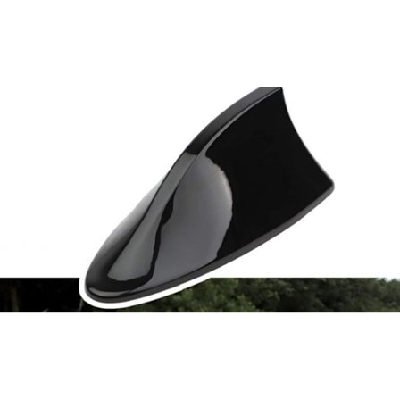 Bil Hajfinne, Hajantenne Vandtæt Tag Radioantenne Universal til Bil FM Radioantenne med Vandtæt Klæbende Base (Sort)