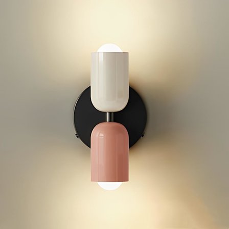 Moderne Nordisk Indendørs Væglampe, Op og Ned Belysning, Sengelampe, Creme og Pink