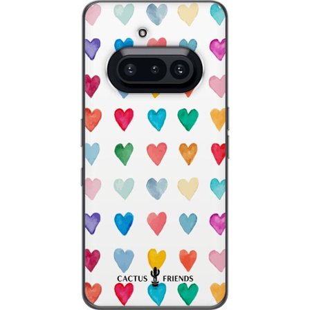 Yhteensopiva Puhelinkuori Nothing Nothing Phone (3a) Cactus and Friends - Watercolor Love Grid
