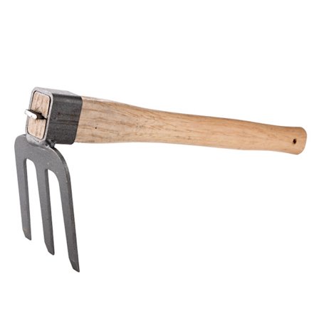 Liten trädgårdshacka handhacka botanisk hacka enhandshacka trädgårdshacka trähandtag hacka trädgårdsverktyg, trähandtag tre klor