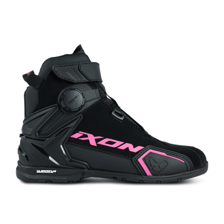 Motorradschuhe Ixon Bull 2 Wp Lady Damen Schwarz/Fuchsia 37