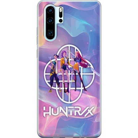 Yhteensopiva Puhelinkuori Huawei Huawei P30 Pro Huntrix Neon Trio Kpop Demon Hunter Värikäs futuristinen suunnittelu, jossa kolme naista sankaria pa