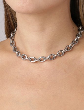 Dyrberg/Kern Pace Necklace Ss - Silver - ONE SIZE