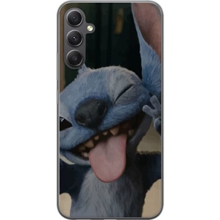 Yhteensopiva Puhelinkuori Samsung Galaxy A35 Stitch Söpö Alien - Sininen Suosikki Ulkoavaruudesta