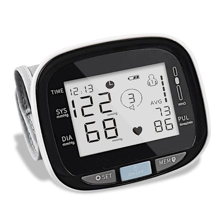 Blood Pressure Monitor - Wrist Accurate Automatic High Blood Pressure Monitors Portable Lcd Screen