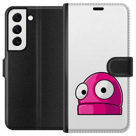 Kompatibel Tegnebogsetui til Samsung Samsung Galaxy S22 5G Rosa tegneseriefigur med store øjne i legende og humoristisk stil