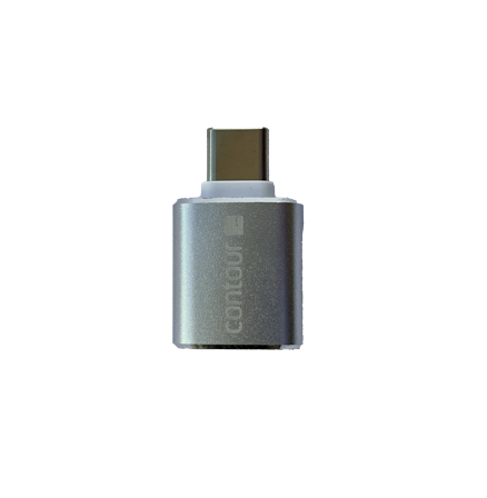 Contour Design Contour USB-A to USB-C adapter. En ergonomisk mus för skada på ulnarisnerven, karpaltunnelsyndrom, senskada och musarm.