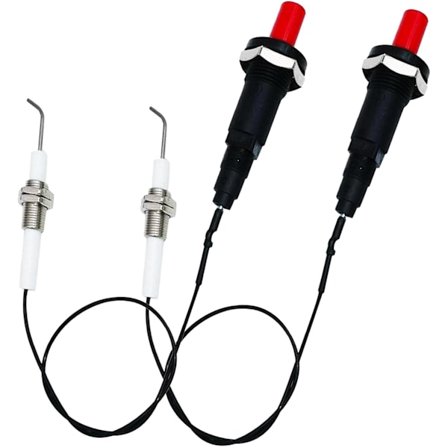 30 cm lång propan tryckknapp piezo tändningssats för gasgrill/spis/värmare/spis tändare generator tändningssats 2 st/lot