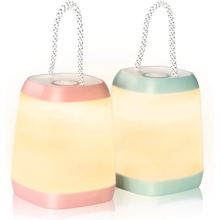 LED Camping Lantern 2-Pack, Batteridrevet med 3 lysmoduser, Bærbar nattlampe for fotturer, nødsituasjoner og utendørs/innendørs bruk