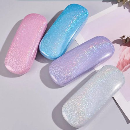 PU Eye Glasses Case Eyeglass Box Protection Bling Student Girls Eyewear Sunglasses Storage Containers for Women